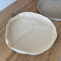 Special listing for Stephanie Ansin three inner cotton covers for Zafu in size D14" x 4.7"H (35x12cm) made of natural undyed cotton