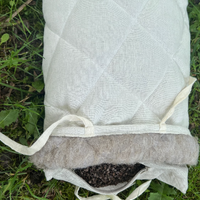 Breathable Hemp Buckwheat Hulls Pillow Hemp Undyed Fabric organic Buckwheat Hulls + Hemp Fiber Eco friendly for sleep