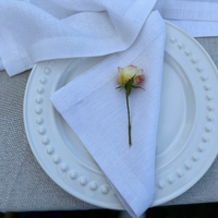 White Linen Napkins Custom order napkins, Cloth napkins set, Fabric napkins wedding bulk, Table linens
