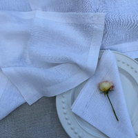 White Linen Napkins Custom order napkins, Cloth napkins set, Fabric napkins wedding bulk, Table linens