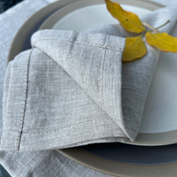 Fall Linen napkins Natural non-dyed Custom order napkins, Cloth napkins set, Fabric napkins wedding bulk, Table linens