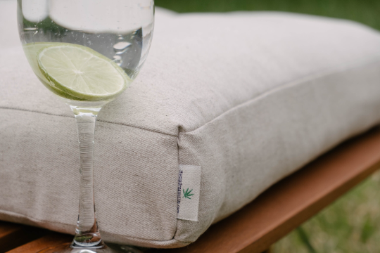 Natural Hemp Linen Сushion for Sunbed Sun Lounger Pool Pad Replacement Chair Garden Outdoor Linen fabric filled organic Hemp fiber Custom