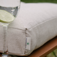 Natural Hemp Linen Сushion for Sunbed Sun Lounger Pool Pad Replacement Chair Garden Outdoor Linen fabric filled organic Hemp fiber Custom