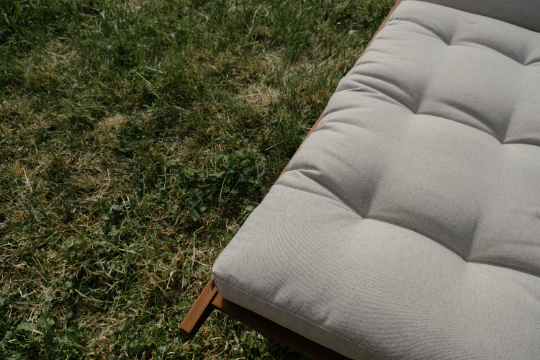Natural Hemp Linen Сushion for Sunbed Sun Lounger Pool Pad Replacement Chair Garden Outdoor Linen fabric filled organic Hemp fiber Custom