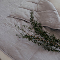 HEMP Linen blanket organic Hemp fiber filling in Natural Linen Fabric Full Twin Queen custom size cozy organic quilted blanket