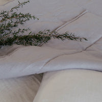 HEMP Linen blanket organic Hemp fiber filling in Natural Linen Fabric Full Twin Queen custom size cozy organic quilted blanket
