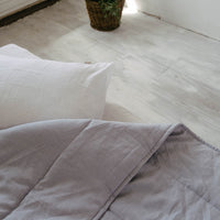 HEMP Linen blanket organic Hemp fiber filling in Natural Linen Fabric Full Twin Queen custom size cozy organic quilted blanket