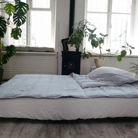 HEMP Linen blanket organic Hemp fiber filling in Natural Linen Fabric Full Twin Queen custom size cozy organic quilted blanket