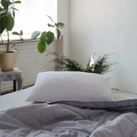 HEMP Linen blanket organic Hemp fiber filling in Natural Linen Fabric Full Twin Queen custom size cozy organic quilted blanket
