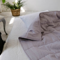 HEMP Linen blanket organic Hemp fiber filling in Natural Linen Fabric Full Twin Queen custom size cozy organic quilted blanket