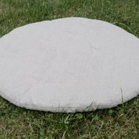 Round thick Organic Play Mat Crawling mat filled HEMP Fiber filler in non-dyed cotton fabric for playpen Nursery padded