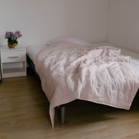 47" x 51" (120 x 130 cm) HEMP Linen Blanket Quilt Linen Fabric filled organic Hemp Fiber Filler