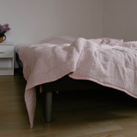47" x 51" (120 x 130 cm) HEMP Linen Blanket Quilt Linen Fabric filled organic Hemp Fiber Filler