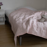 47" x 51" (120 x 130 cm) HEMP Linen Blanket Quilt Linen Fabric filled organic Hemp Fiber Filler