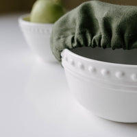 Hemp Linen Bowl Covers Hemp Linen fabric container covers