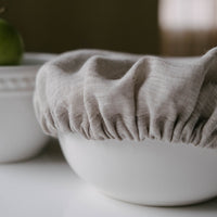 Hemp Linen Bowl Covers Hemp Linen fabric container covers