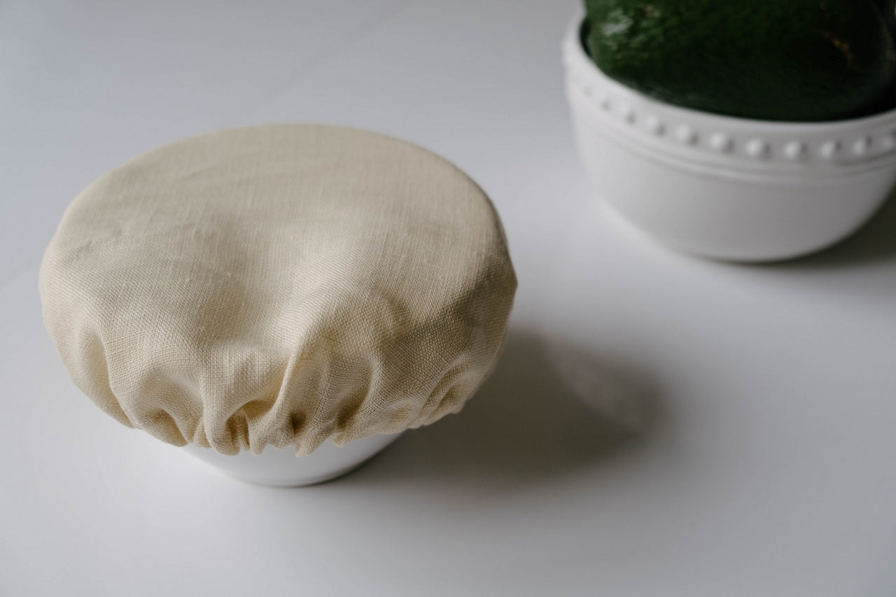 Hemp Linen Bowl Covers Hemp Linen fabric container covers