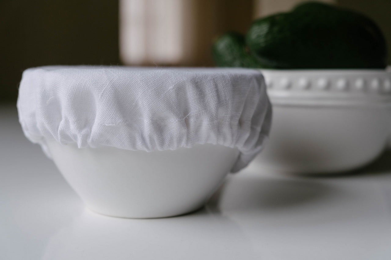 Hemp Linen Bowl Covers Hemp Linen fabric container covers