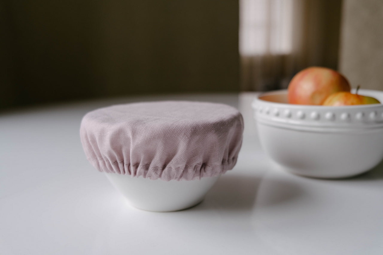 Hemp Linen Bowl Covers Hemp Linen fabric container covers