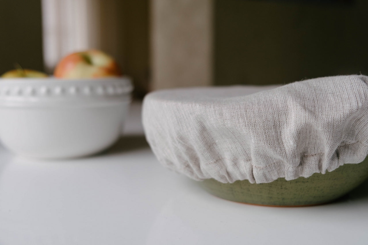 Hemp Linen Bowl Covers Hemp Linen fabric container covers