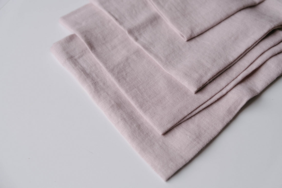 16" / 4 pcs ashen pink Linen napkins Natural napkins, Cloth napkins set, Fabric napkins wedding bulk, Table linens