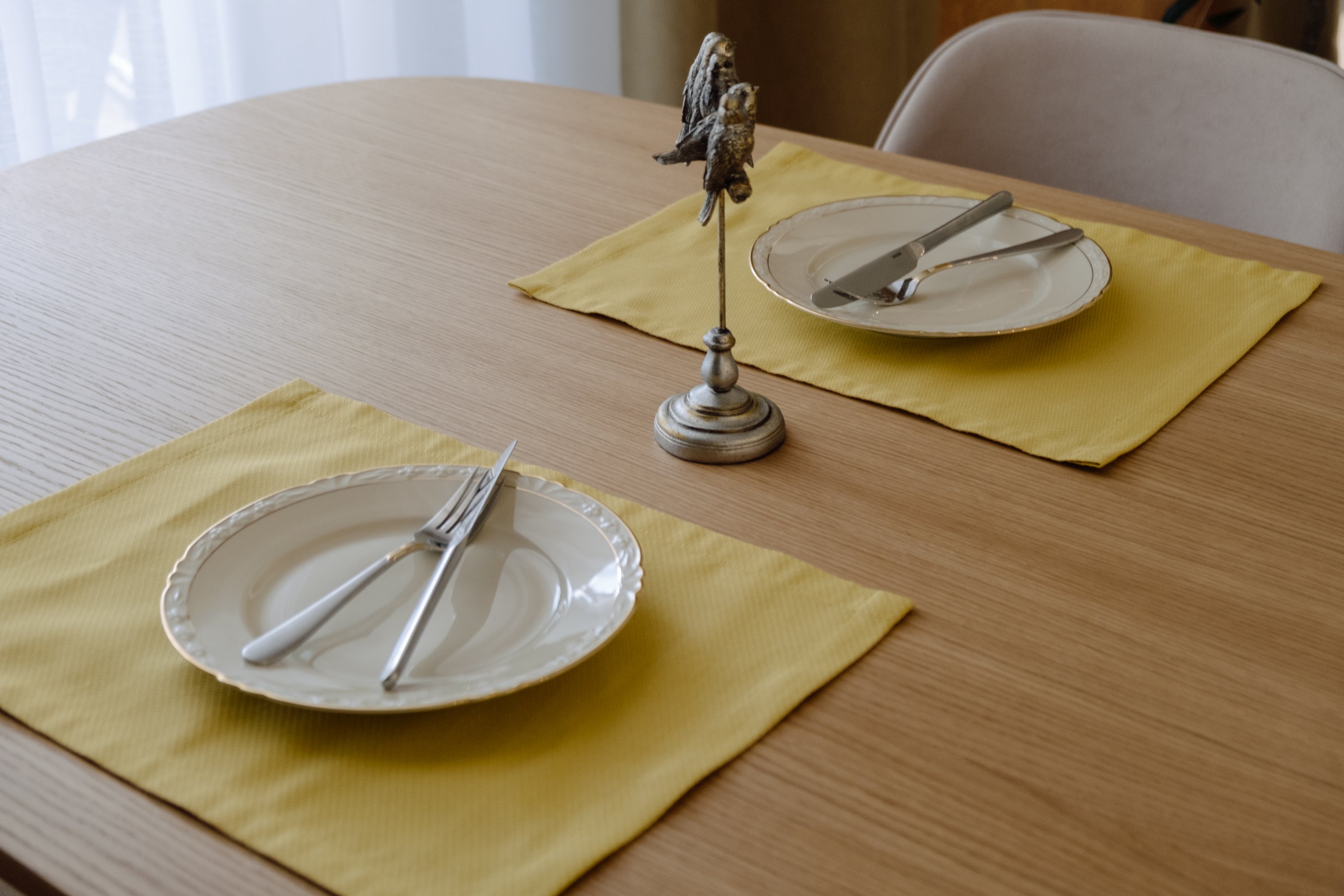 Hemp Placemat Natural Kitchen Hemp Eco-Friendly Cloth Table Linens Mats 14'' x 18'' for Table Decor, Rustic Dining