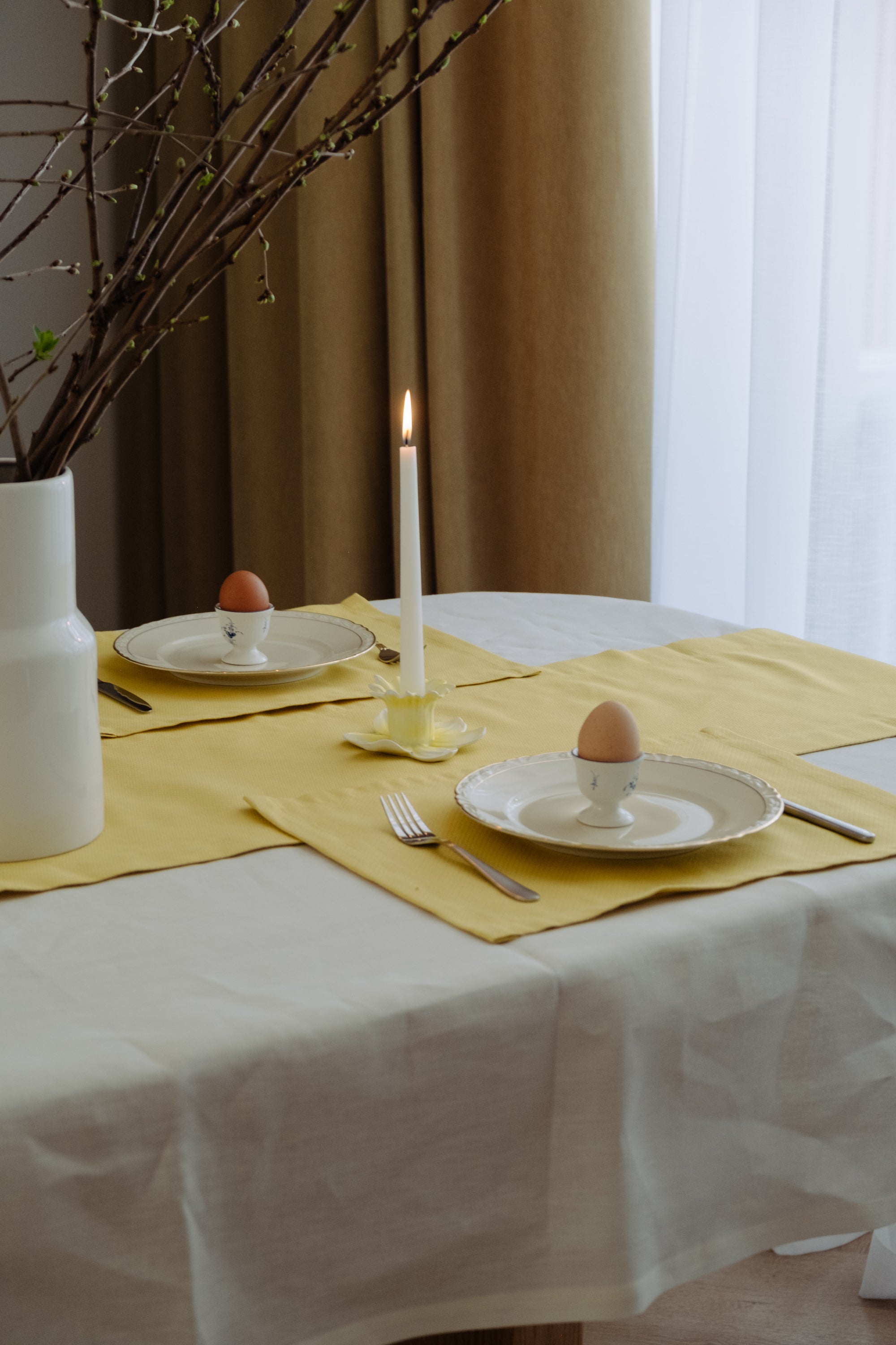 White HEMP Tablecloth Natural dinning tablecloth