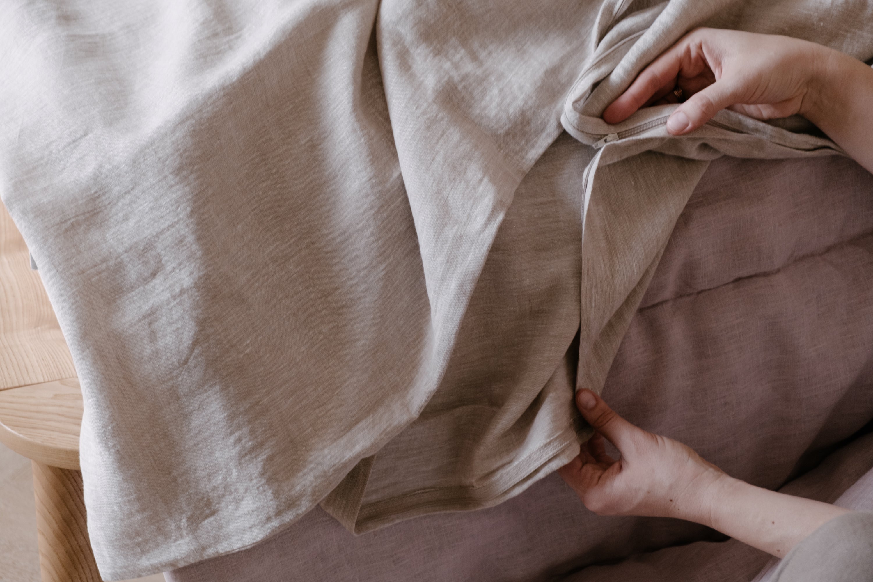 Linen Duvet Cover with zipper Natural Washed 100% Linen Fabric Full Queen King Custom Size