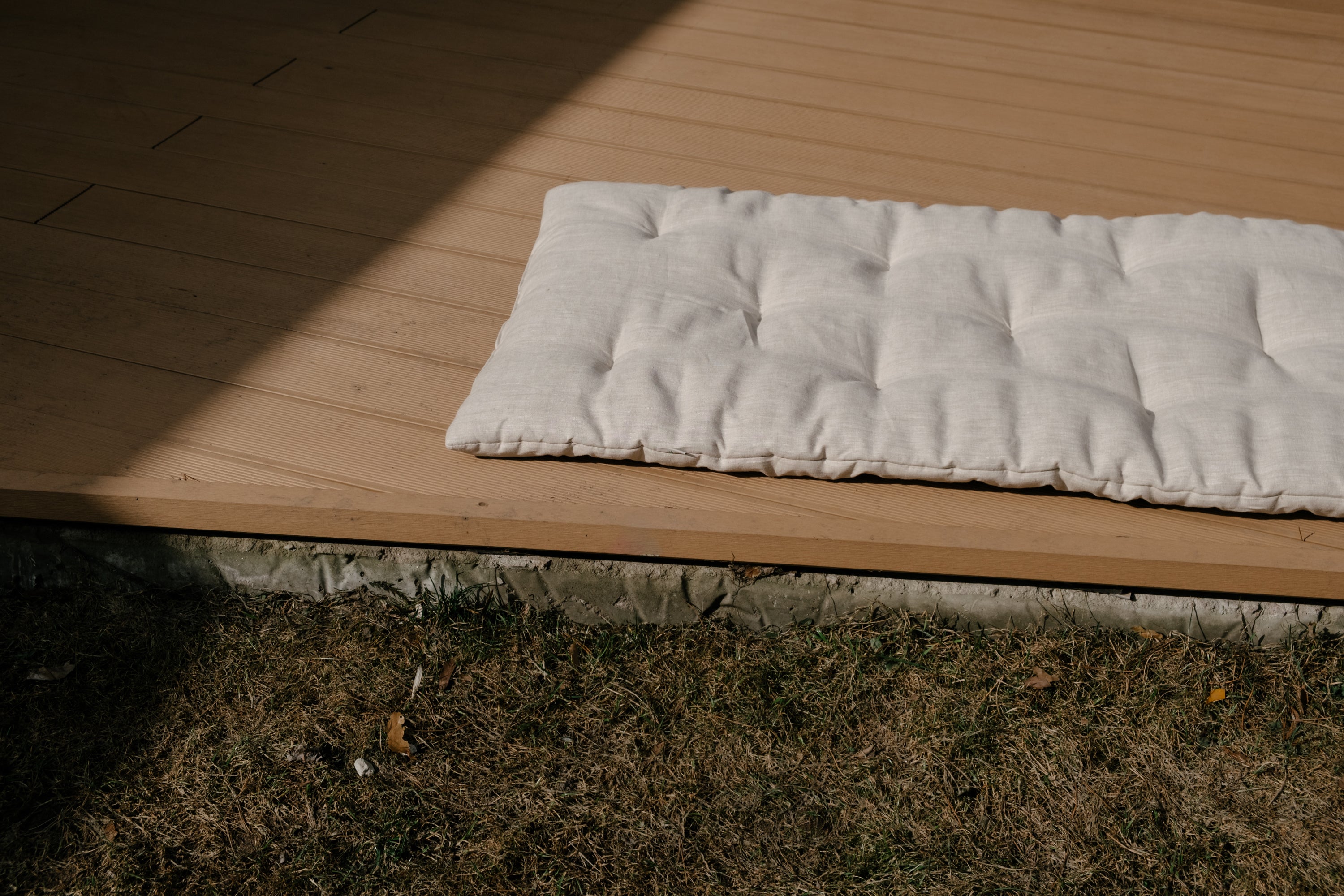 HEMP Linen Topper Protector 1.2” (3 cm) thick filled organic hemp fiber filler Shikibuton Mat in Linen fabric Custom Size Hand made