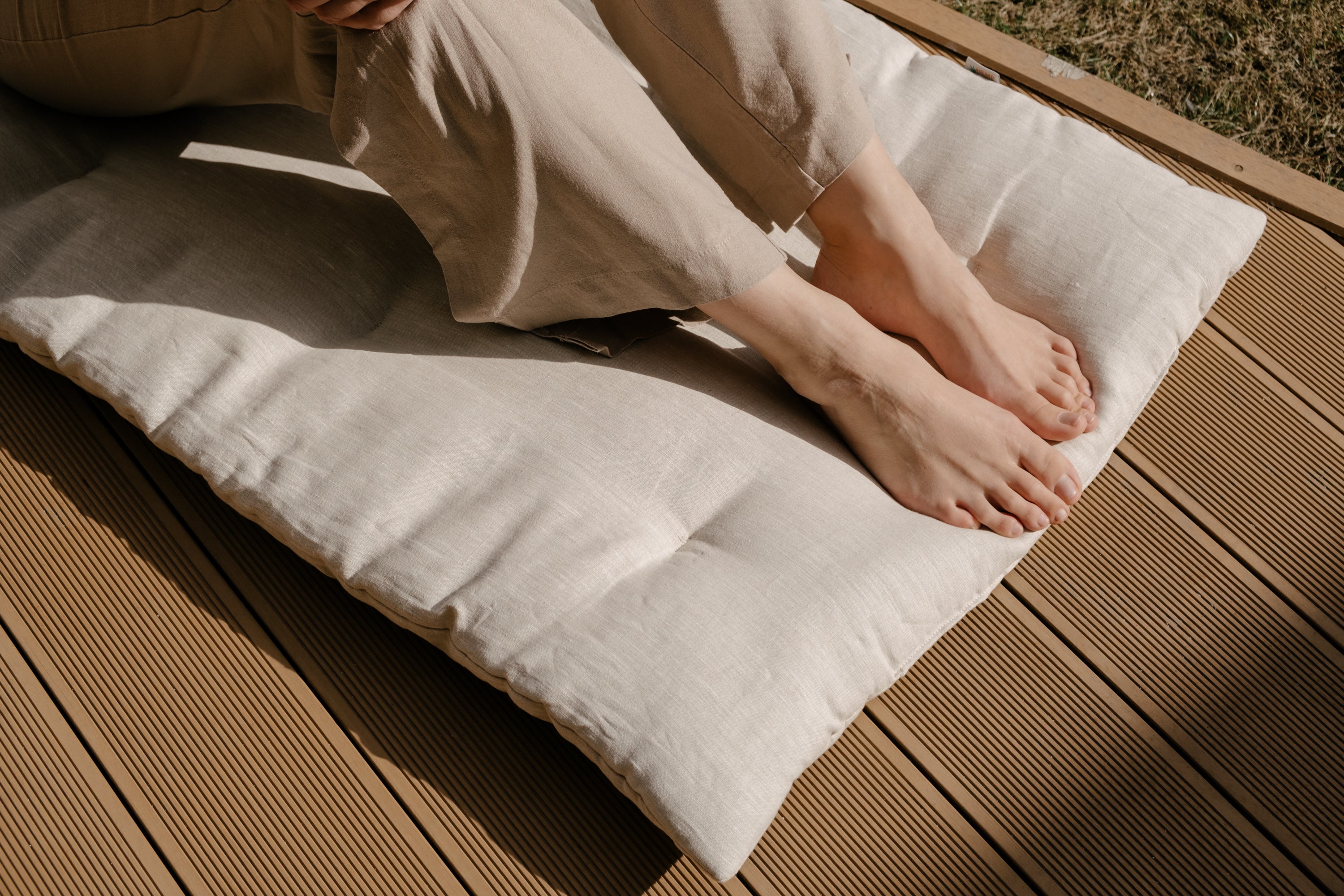 HEMP Linen Topper Protector 1.2” (3 cm) thick filled organic hemp fiber filler Shikibuton Mat in Linen fabric Custom Size Hand made