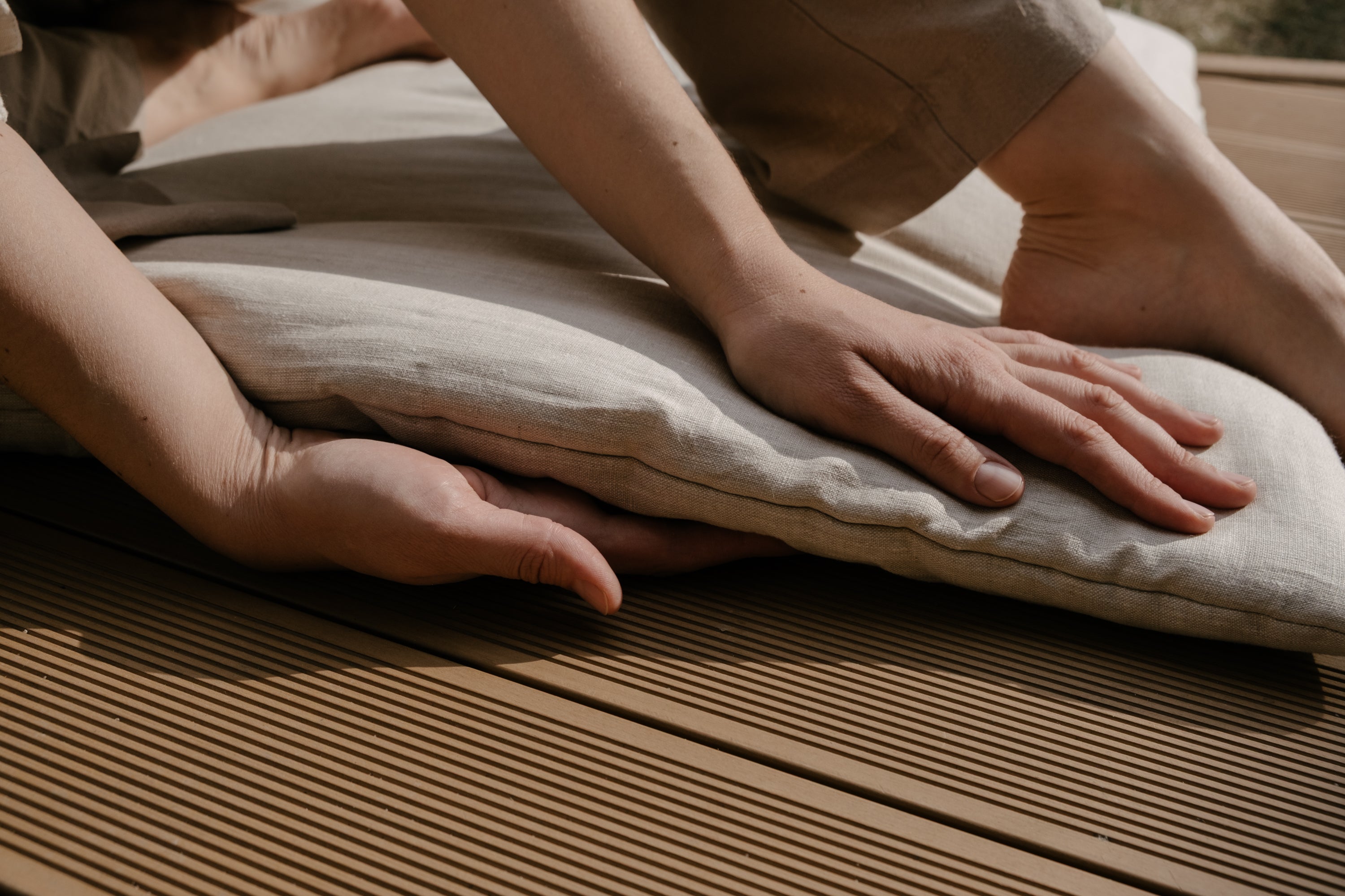 HEMP Linen Topper Protector 1.2” (3 cm) thick filled organic hemp fiber filler Shikibuton Mat in Linen fabric Custom Size Hand made