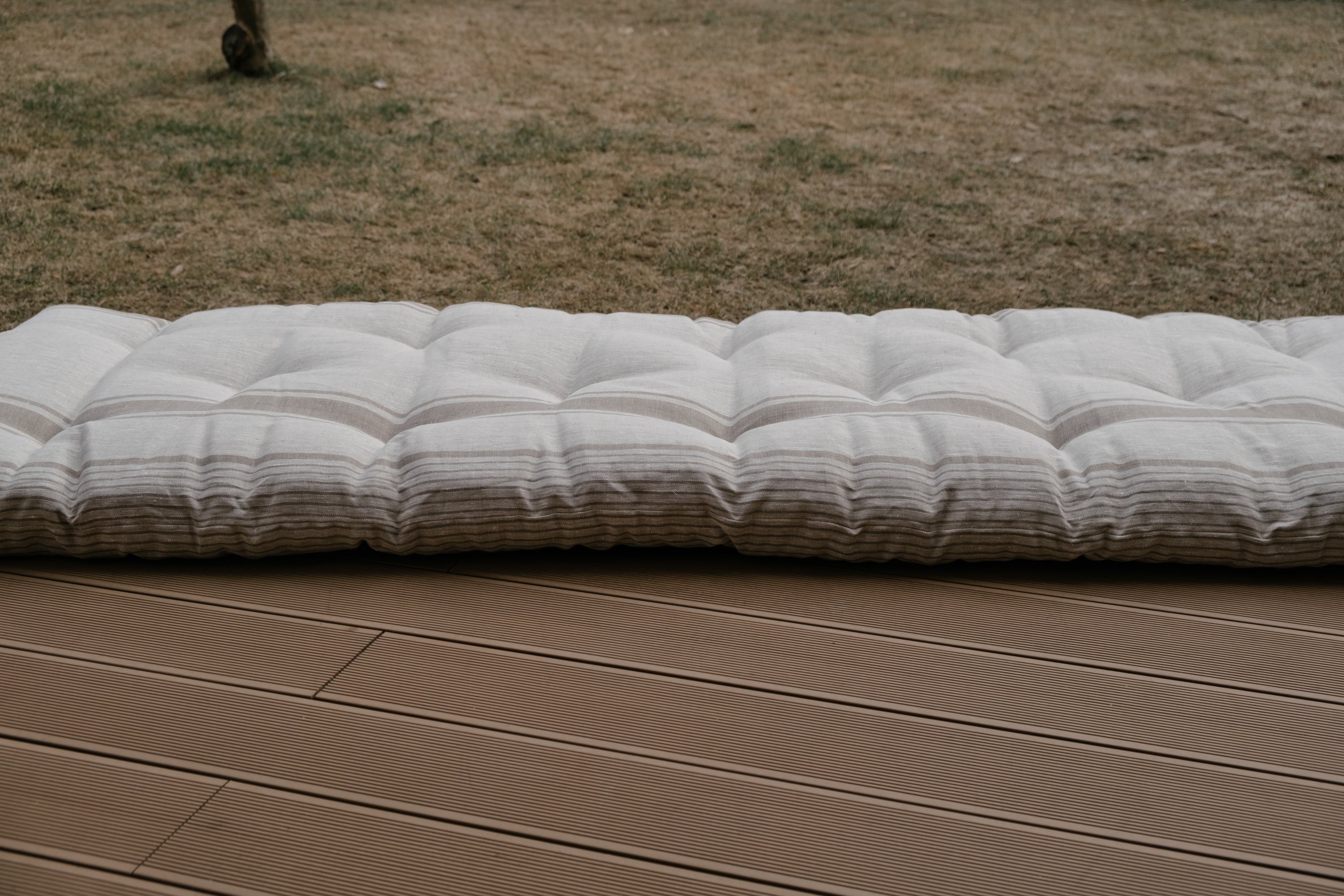 2" Hemp Linen Mattress Topper Mat - Slow Living Comfort Pure Linen & Hemp Fiber Filling Hand made