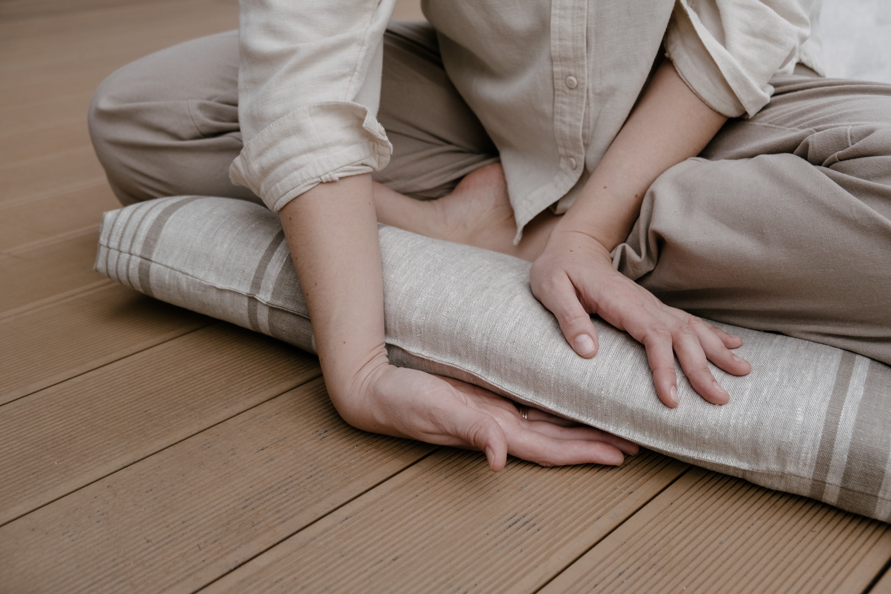 2" Hemp Linen Mattress Topper Mat - Slow Living Comfort Pure Linen & Hemp Fiber Filling Hand made