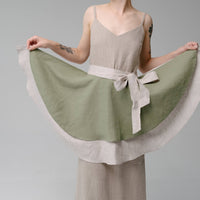 Linen Waist Apron vintage rustic, natural bistro apron half apron Apron for woman