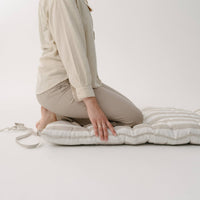HEMP Linen Topper / Futon / Shikibuton Mat 3” thick filled organic hemp fiber filler in Linen fabric Custom Size Hand made