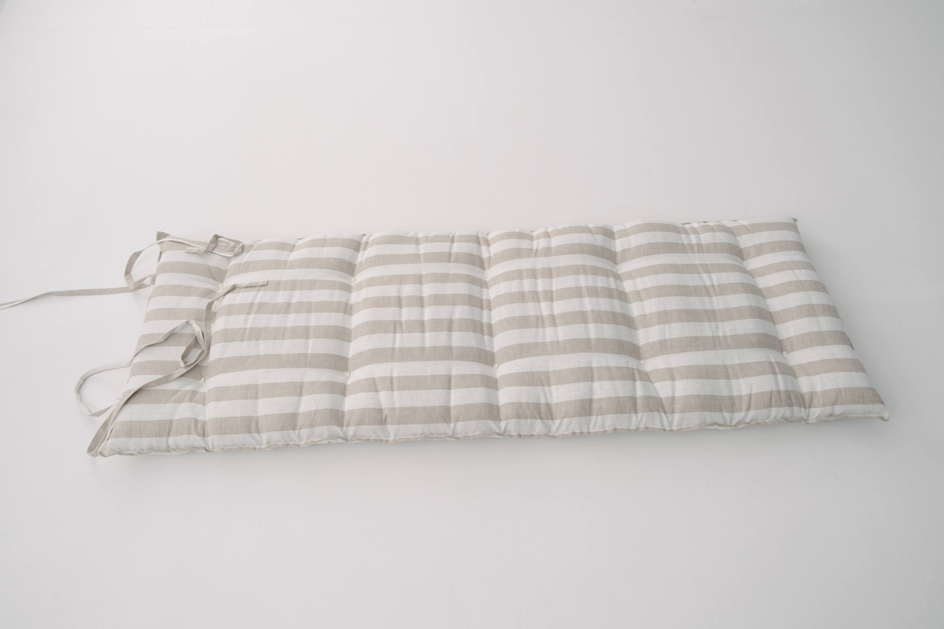 HEMP Linen Topper / Futon / Shikibuton Mat 3” thick filled organic hemp fiber filler in Linen fabric Custom Size Hand made