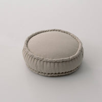 Thick Round Hemp Cushion filled Organic Hemp Fiber in natural Linen fabric Floor cushion Meditation pillow custom made size