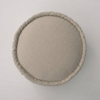 Thick Round Hemp Cushion filled Organic Hemp Fiber in natural Linen fabric Floor cushion Meditation pillow custom made size