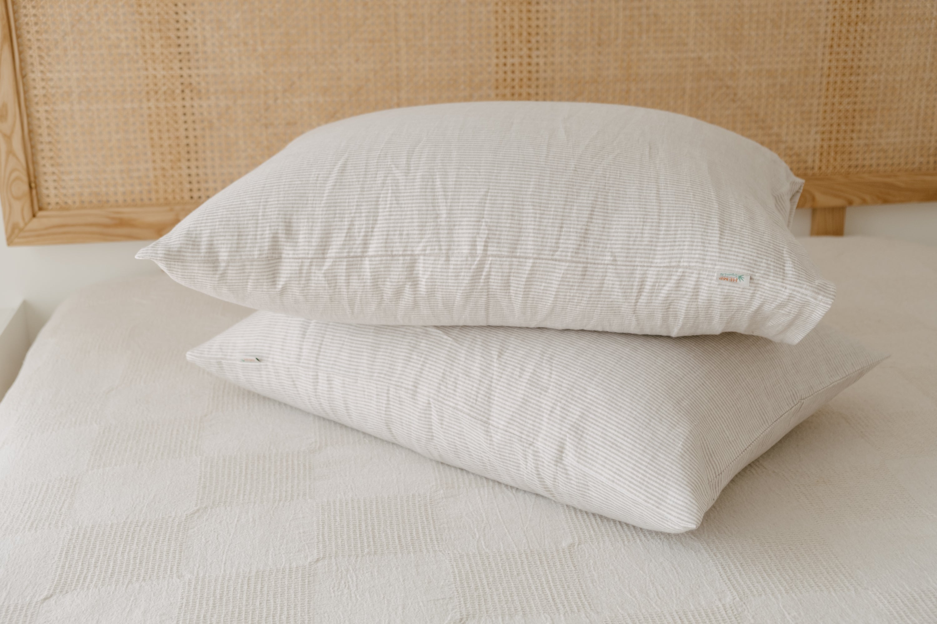 Linen Pillowcases Linen Washed Fabric in Stripe/ White / Green / Black/ Pink Custom sizes Make to order Pillow Cover