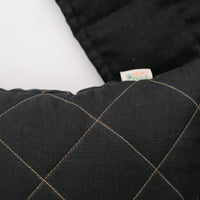 20" x 28" (50x70 cm) Black HEMP Pillow filled organic HEMP FIBER in hemp fabric regulation height/Hemp pillow/ Hypoallergenic Bed Pillow