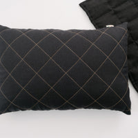 20" x 28" (50x70 cm) Black HEMP Pillow filled organic HEMP FIBER in hemp fabric regulation height/Hemp pillow/ Hypoallergenic Bed Pillow