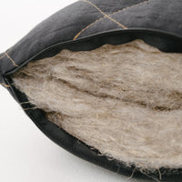 20" x 28" (50x70 cm) Black HEMP Pillow filled organic HEMP FIBER in hemp fabric regulation height/Hemp pillow/ Hypoallergenic Bed Pillow