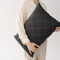 20" x 28" (50x70 cm) Black HEMP Pillow filled organic HEMP FIBER in hemp fabric regulation height/Hemp pillow/ Hypoallergenic Bed Pillow