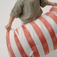 Organic Play mat Crawling mat filled HEMP Fiber in linen fabric playpen Blanky padded