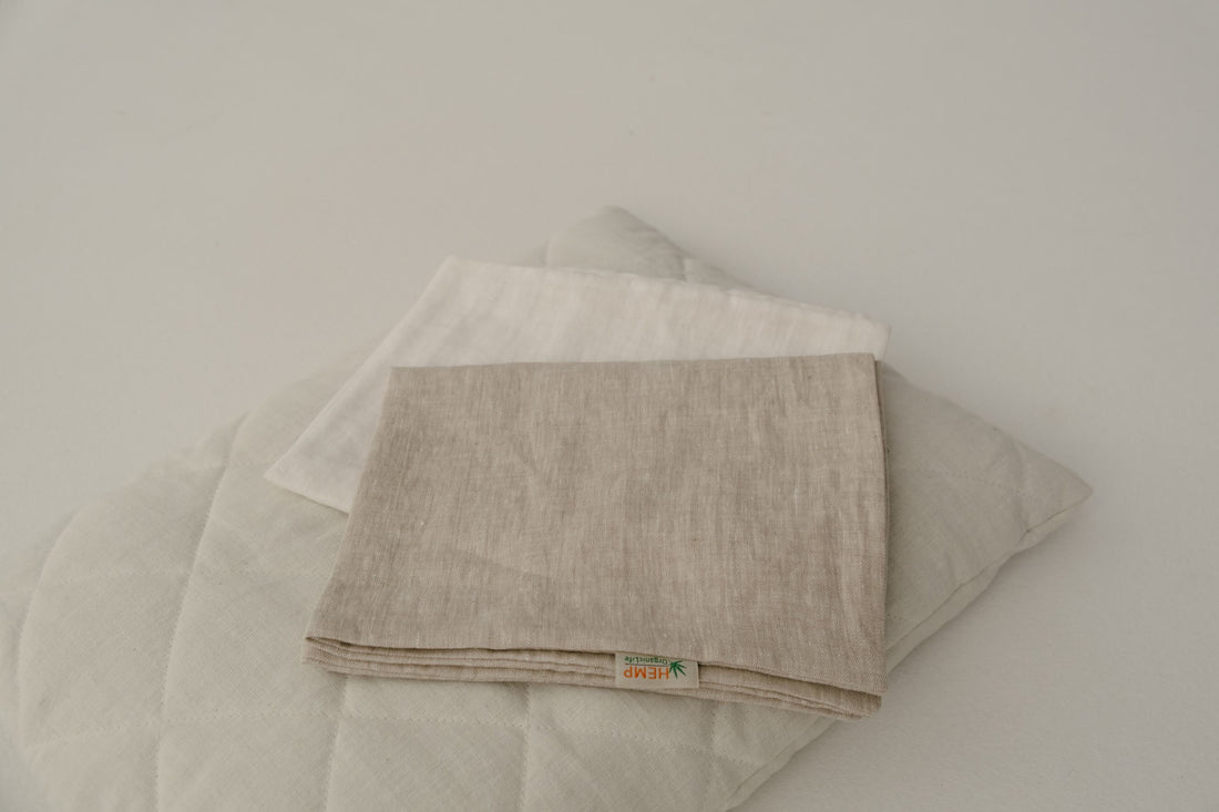 HEMP Pillow for a newborn baby filled organic HEMP FIBER in hemp fabric Hypoallergenic Bed Pillow /Eco pillow