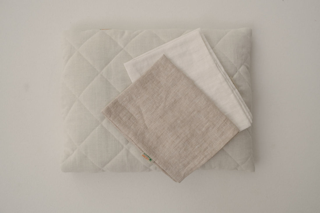 HEMP Pillow for a newborn baby filled organic HEMP FIBER in hemp fabric Hypoallergenic Bed Pillow /Eco pillow