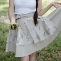 Linen Waist Apron vintage rustic, natural apron half apron Apron for woman