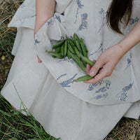 Linen Waist Apron vintage rustic, natural apron half apron Apron for woman