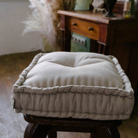 Small Hemp Linen Cushions filled organic hemp fiber in Natural non-dyed Linen Fabric / Floor Cushion Pillow Seat Decorative Meditation Yoga
