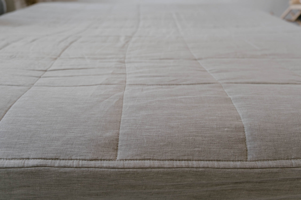 Special listing for Aynur Amiraslanova two regular covers for cushions with zipper in natural linen fabric, one side will be quilted with hemp filling